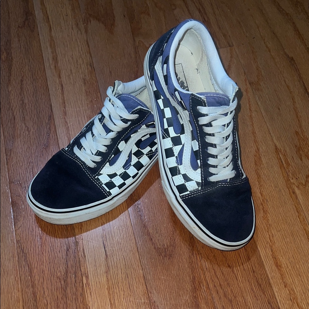 Vans Men's Black and White Checkered Sneakers
